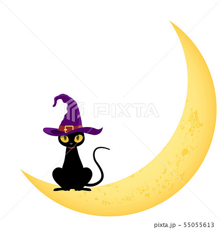 黒猫 ハロウィン素材 のイラスト素材
