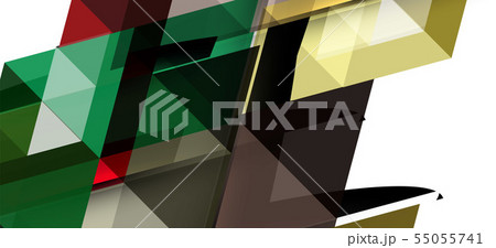 Abstract concept triangle graphic element. Technology background. Banner, poster template 55055741