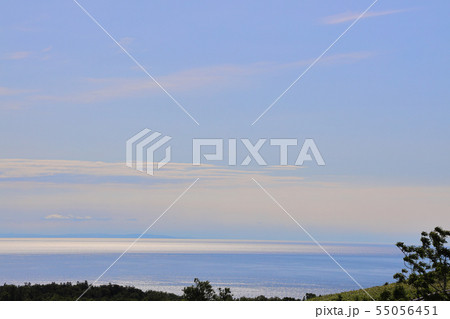知床五湖_高架木道からの海と青空_7月 知床五湖_高架木道からの海と青空_7月 55056451
