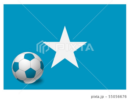 Somalia flag and soccer ball 55056676