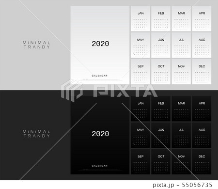 2020 calendar minimal table planner simple style. 55056735