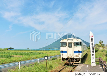 鹿児島県 西大山駅からの鉄道風景 鹿児島県 西大山駅からの鉄道風景 55056790