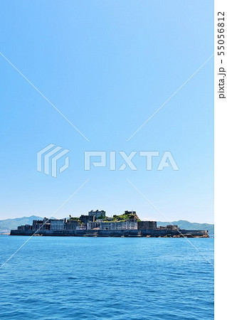 長崎県 青空の軍艦島 長崎県 青空の軍艦島 55056812