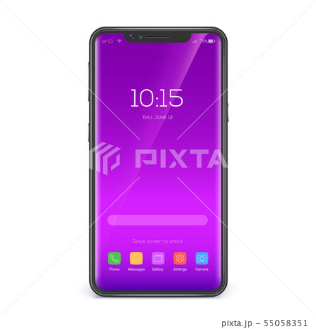 Concept of touch screen smartphone with colorful Concept of touch screen smartphone with colorful 55058351
