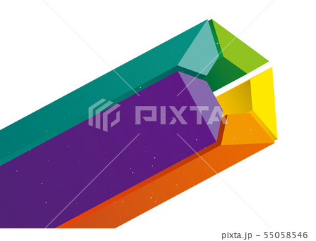 立体的なイラスト　図形 55058546