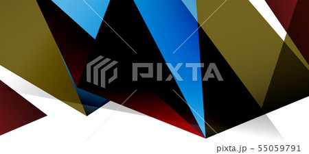 Triangle geometric background in trendy style on light background. Retro vector illustration 55059791
