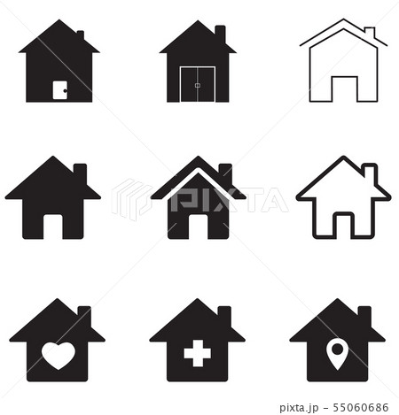 houses icon on white background. homes sign.  55060686