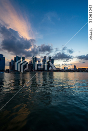 シンガポールの夕景 HDRイメージ シンガポールの夕景 HDRイメージ 55061042