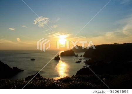 南伊豆　ユウスゲ公園からの夕陽 55062692