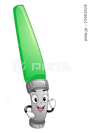 Mascot Traffic Baton Go Illustration 55063029