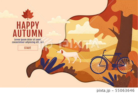 Happy Autumn, typography , calligraphy , poster 55063646