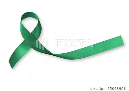 Liver Cancer Awareness ribbon Emerald Green ribbon 55063908