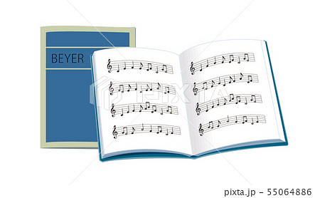 ピアノ教本と楽譜のイラスト素材 55064886 Pixta