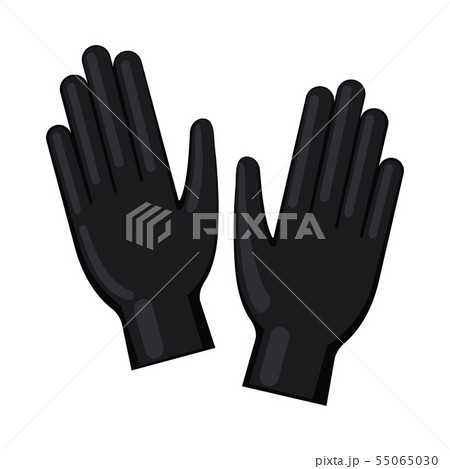 Cartoon black disposable nitrile gloves 55065030