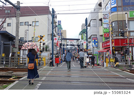戸越銀座駅踏切（商栄2から中央街1方向） 55065324