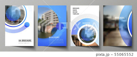 The vector layout of A4 format modern cover mockups design templates for brochure, magazine, flyer The vector layout of A4 format modern cover mockups design templates for brochure, magazine, flyer 55065552