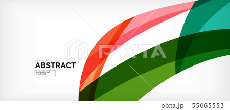 Colorful wave lines abstract background, color line for business or techno presentation 55065553