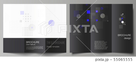 The minimal vector illustration of editable layouts. Modern creative covers design templates for 55065555