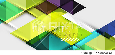 Triangle geometrical modern business presentation design template, abstract pattern for any 55065838