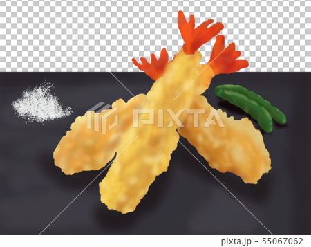 Shrimp Tempura with salt and dumplings 55067062