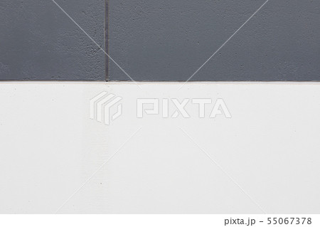 Clean new building wall exterior black and white line 55067378