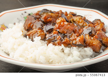 麻婆茄子丼 55067413