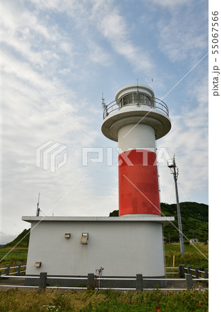 北海道寿都町弁慶岬で弁慶岬灯台の夏の朝の風景を撮影 北海道寿都町弁慶岬で弁慶岬灯台の夏の朝の風景を撮影 55067566