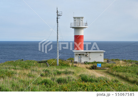 北海道寿都町弁慶岬で弁慶岬灯台の夏の朝の風景を撮影 55067585