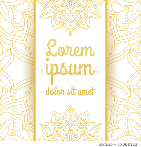 Golden mandala. Vector template for decoration, Golden mandala. Vector template for decoration, 55068122