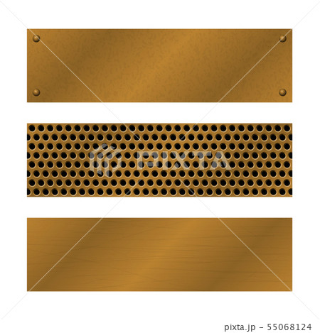 Techno vector banners. Brushed Brass, copper Techno vector banners. Brushed Brass, copper 55068124