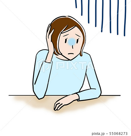 体調が悪い女性 55068273