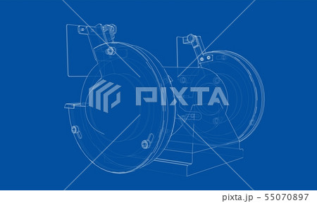 Outline electric grindstone vector 55070897