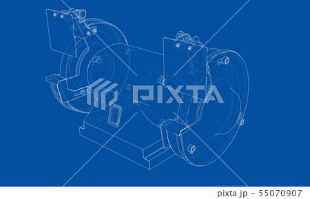Outline electric grindstone vector Outline electric grindstone vector 55070907