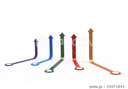 Colorful arrow. Growing business concept. 55071641