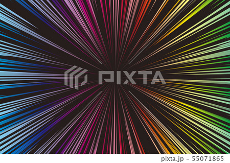 ベクターイラスト背景壁紙素材 マンガ効果 集中線 放射状 カラー 無料 スピード線 加速 高速 速いのイラスト素材