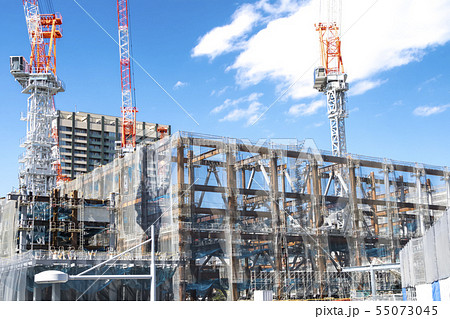 マンション・ビルの建設現場 55073045
