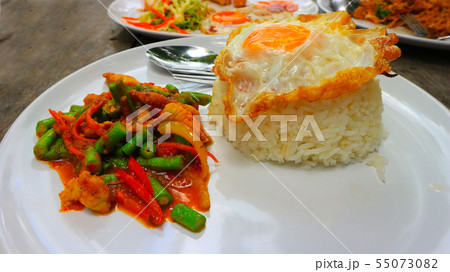 Close-up of Thai food, spicy food with rice 55073082