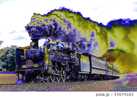 SLやまぐち号C57蒸気機関車イメージのイラスト素材 [55074163] - PIXTA