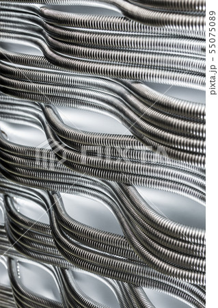 background of Corrugated stainless metal tubes for water supply 55075089
