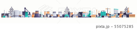 factory manufacturing buildings industrial zone plant power station production technology concept factory manufacturing buildings industrial zone plant power station production technology concept 55075285