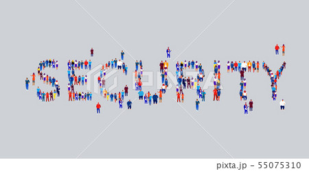 businesspeople crowd gathering in shape of security word different business people employees group businesspeople crowd gathering in shape of security word different business people employees group 55075310