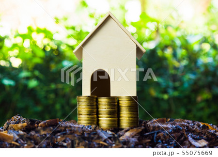 Property investment concepts. A small house model 55075669