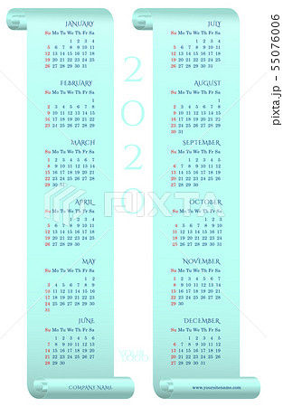 2020 wall calendar on mint gradient parchment 2020 wall calendar on mint gradient parchment 55076006