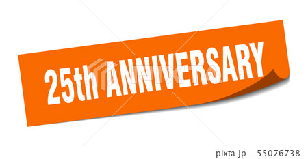 25th anniversary sticker. 25th anniversary square 55076738