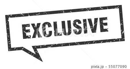 exclusive sign. exclusive square speech bubble. 55077090