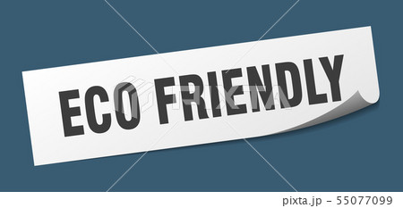 eco friendly sticker. eco friendly square isolated 55077099