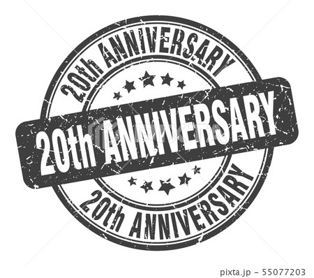 20th anniversary stamp. 20th anniversary round 20th anniversary stamp. 20th anniversary round 55077203