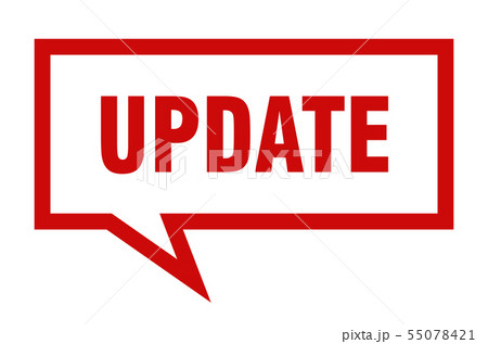 update sign. update square speech bubble. update 55078421