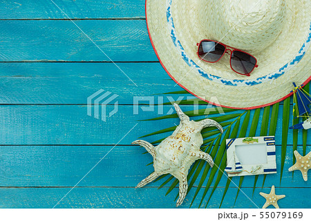 Table top view accessory of clothing women & men Table top view accessory of clothing women & men 55079169