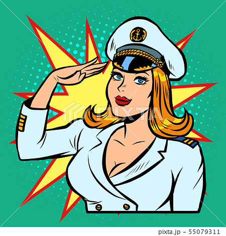woman captain of a sea ship 55079311